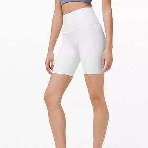 Brand New White Lululemon Aligh High-Rise Short 8”